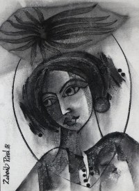 Zohaib Rind, 10 x 14 Inch, Charcoal on Paper, Figurative Painting, AC-ZR-082